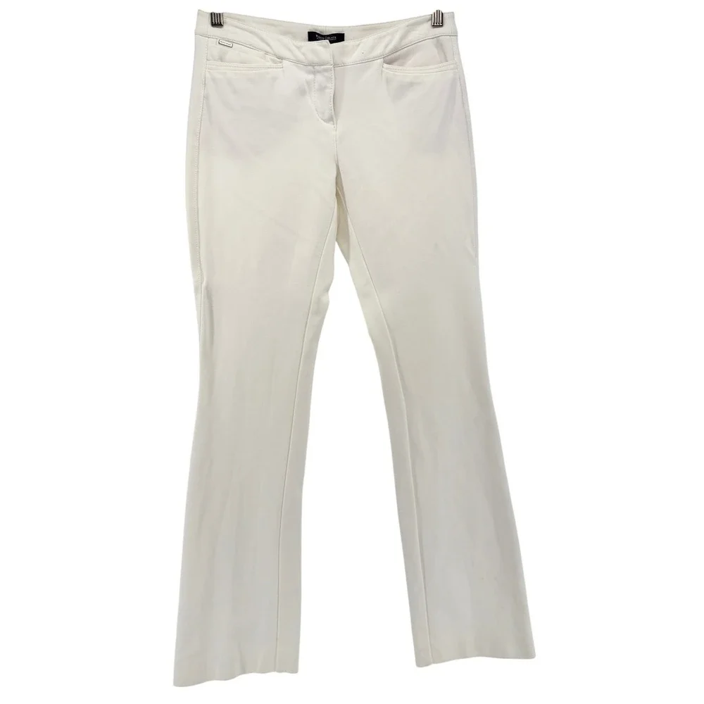 John Craig Sage Cream Cotton‎ Stretch Trousers Pants Slim Bootcut Size 38 (XL)